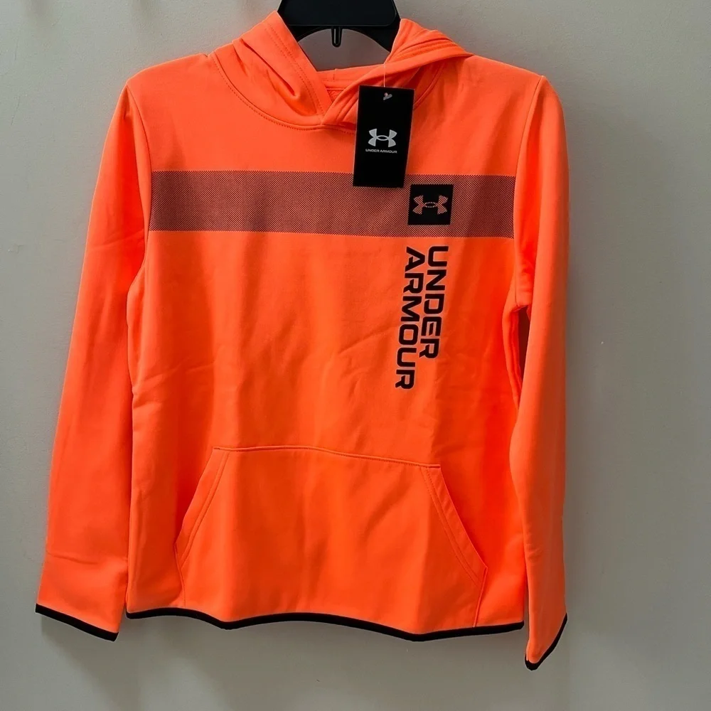 Under Armour NWT Neon Orange hoodie - size Large